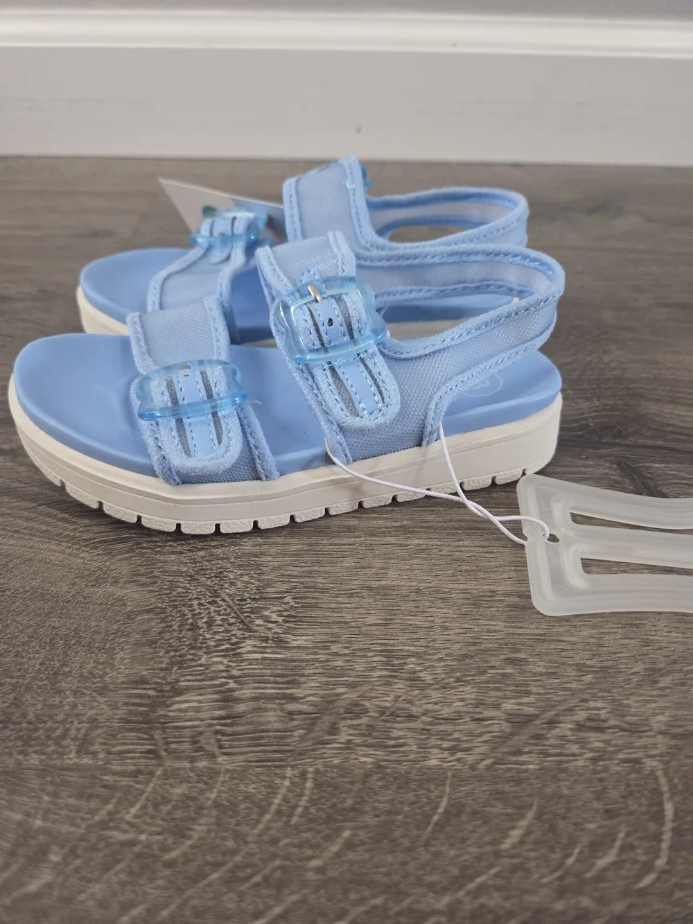 Cat & Jack Light Blue Double-Strap Kids Sandals Size 8 NWT